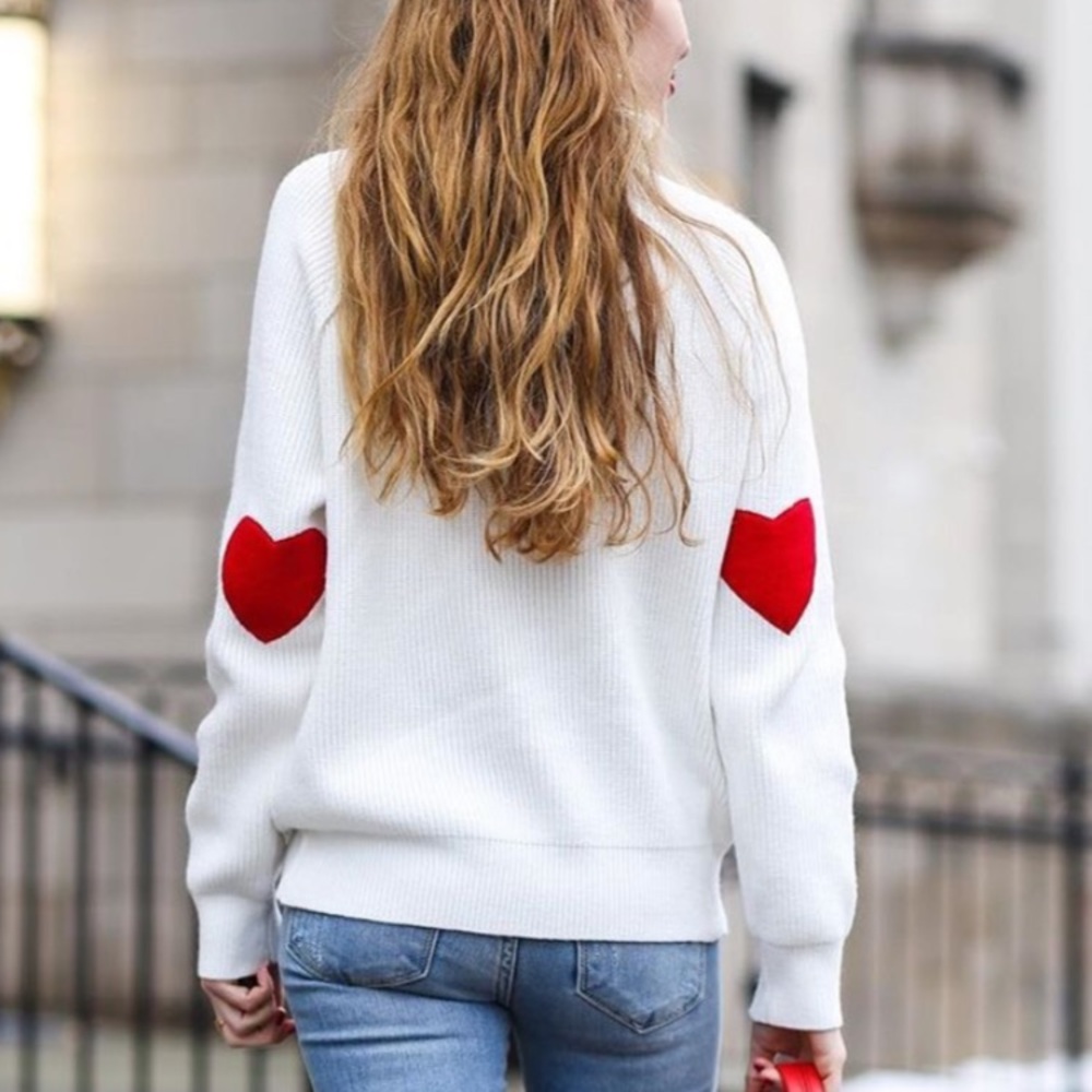 Chicwish Heart and Soul Patched Knit Sweater
